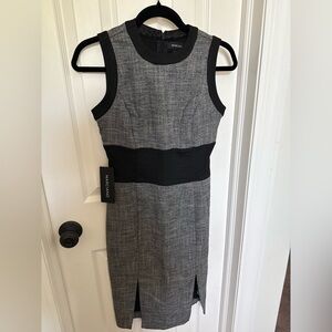 Marciano Black and Gray Midi Dress
